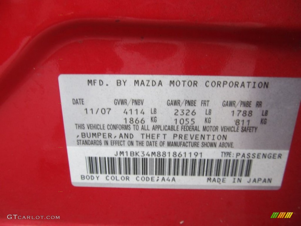 2008 MAZDA3 MAZDASPEED Sport - True Red / MAZDASPEED Gray/Black photo #14