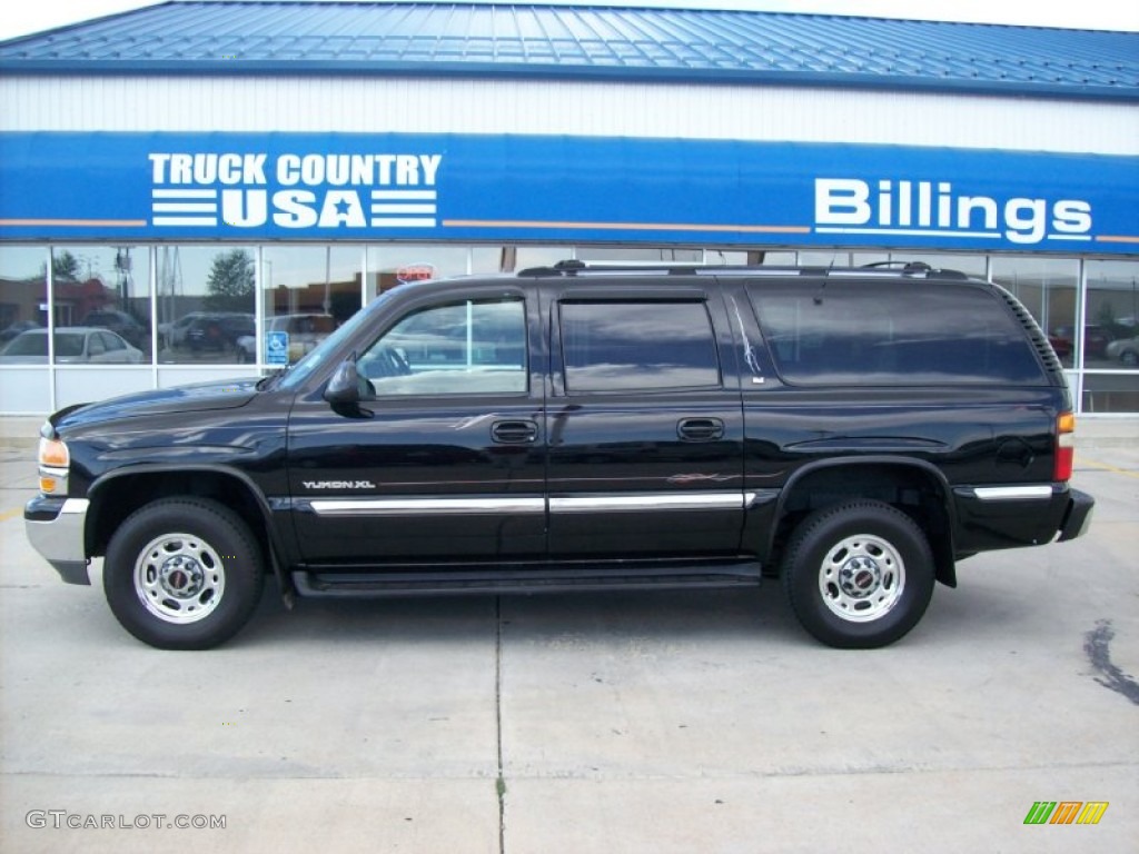 2000 Yukon XL SLT 4x4 - Black Onyx / Medium Dark Oak photo #2