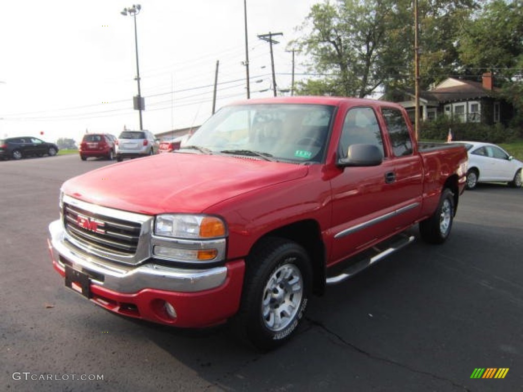 2006 Sierra 1500 Z71 Extended Cab 4x4 - Fire Red / Dark Pewter photo #3