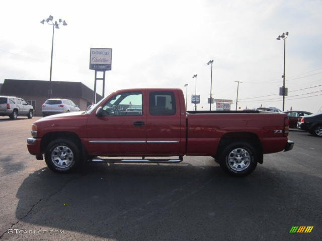 2006 Sierra 1500 Z71 Extended Cab 4x4 - Fire Red / Dark Pewter photo #4