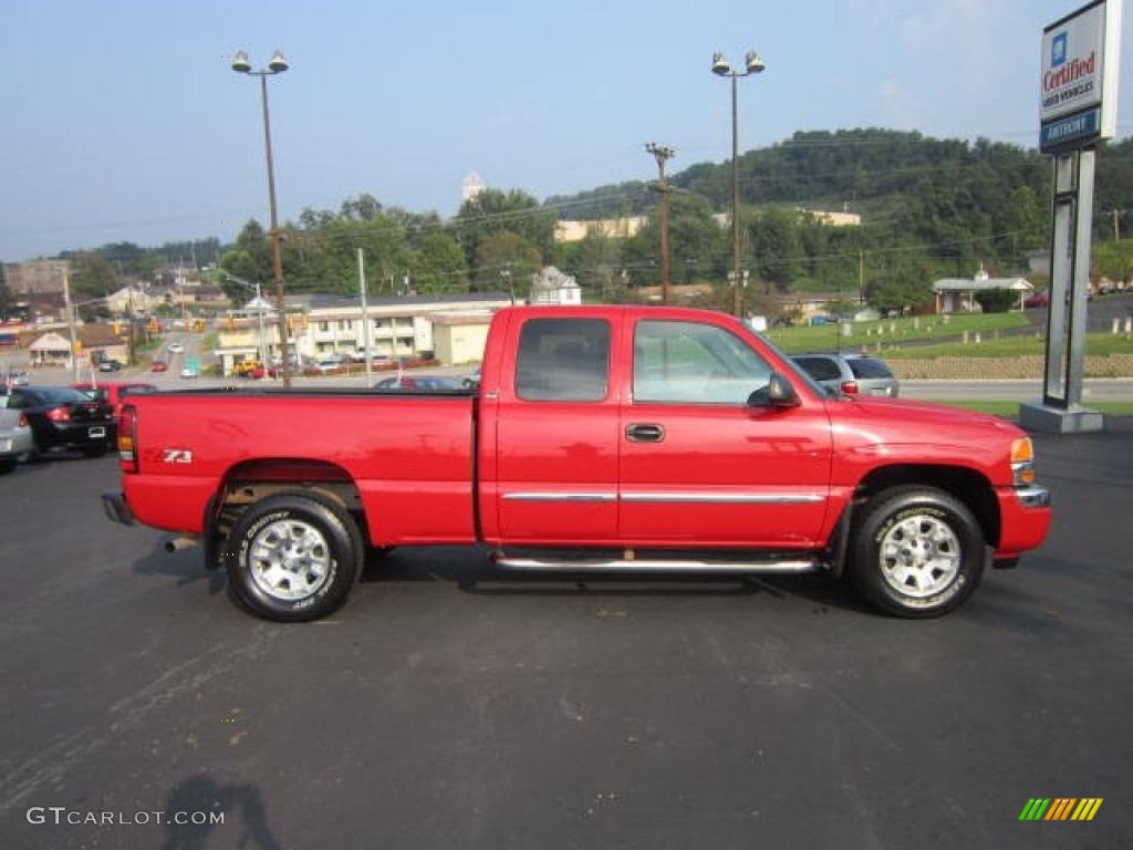 2006 Sierra 1500 Z71 Extended Cab 4x4 - Fire Red / Dark Pewter photo #8