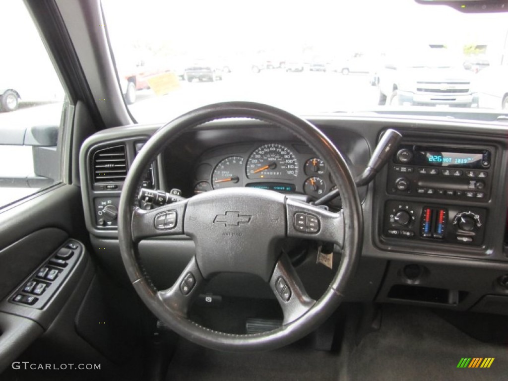 2007 Chevrolet Silverado 2500HD Classic LT Crew Cab 4x4 Dark Charcoal Steering Wheel Photo #53677980