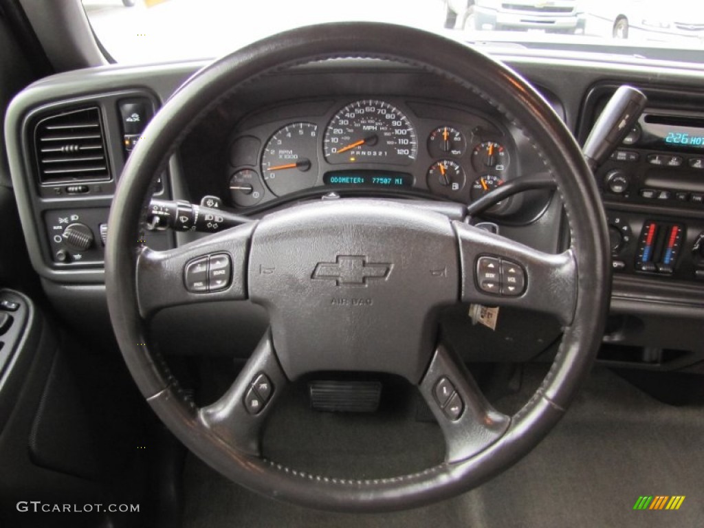 2007 Chevrolet Silverado 2500HD Classic LT Crew Cab 4x4 Dark Charcoal Steering Wheel Photo #53677989