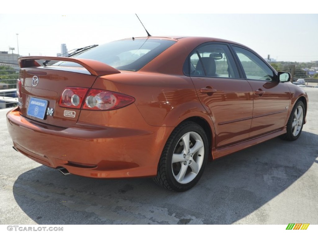 2004 MAZDA6 s Sedan - Blazing Copper Metallic / Gray photo #5