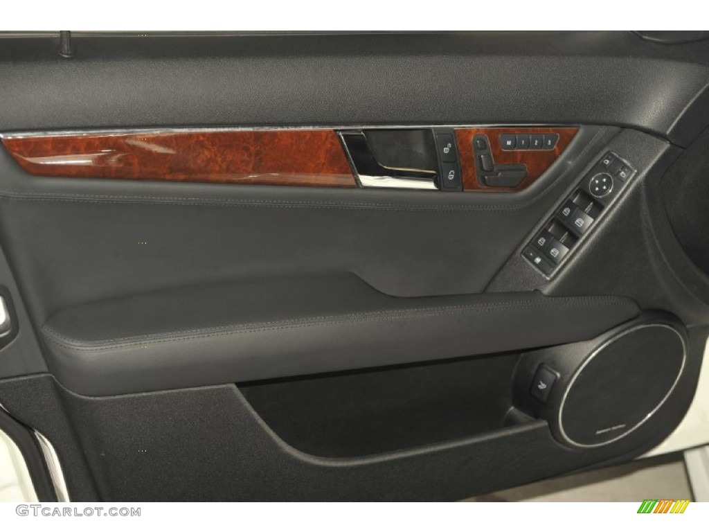 2009 Mercedes-Benz C 63 AMG Black AMG Premium Leather Door Panel Photo #53679105