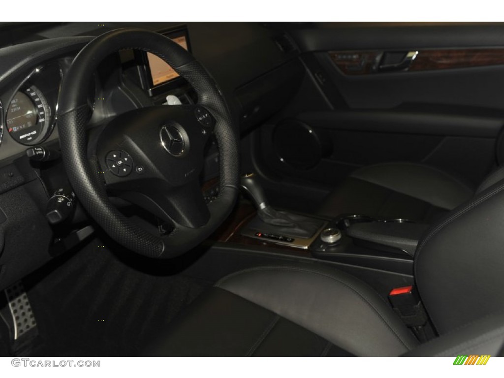 Black AMG Premium Leather Interior 2009 Mercedes-Benz C 63 AMG Photo #53679117