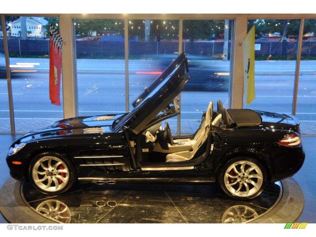 Pure Black 2008 Mercedes-Benz SLR McLaren Roadster Exterior Photo #53679372