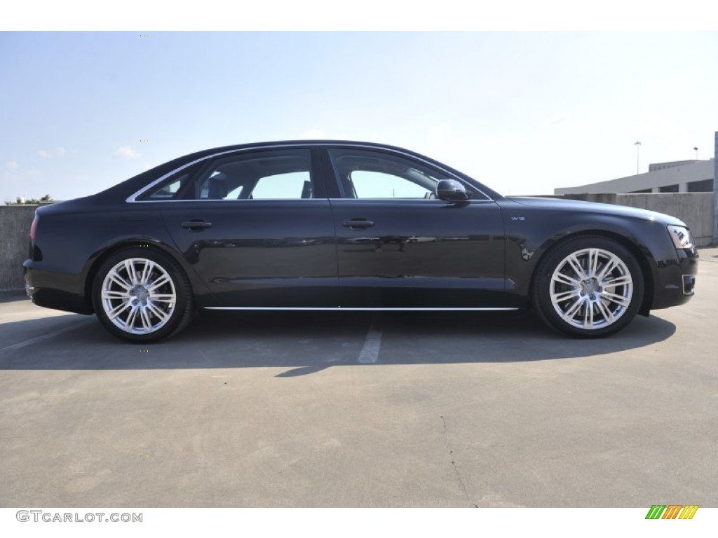Phantom Black Pearl Effect 2012 Audi A8 L W12 6.3 Exterior Photo #53679693