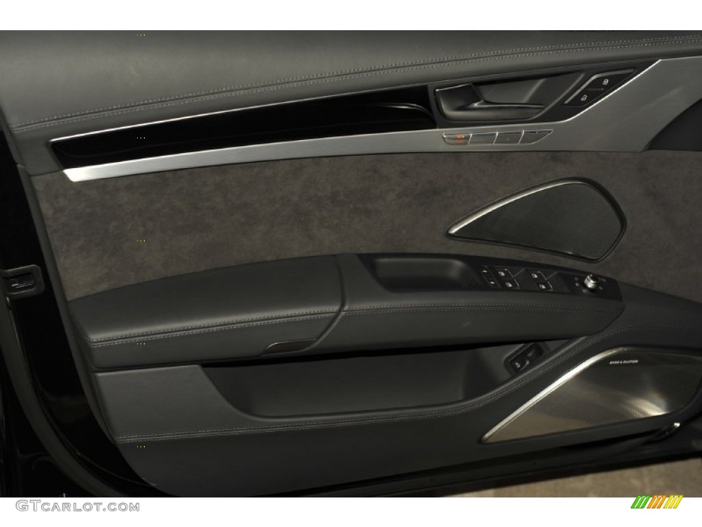 2012 Audi A8 L W12 6.3 Black Door Panel Photo #53679699