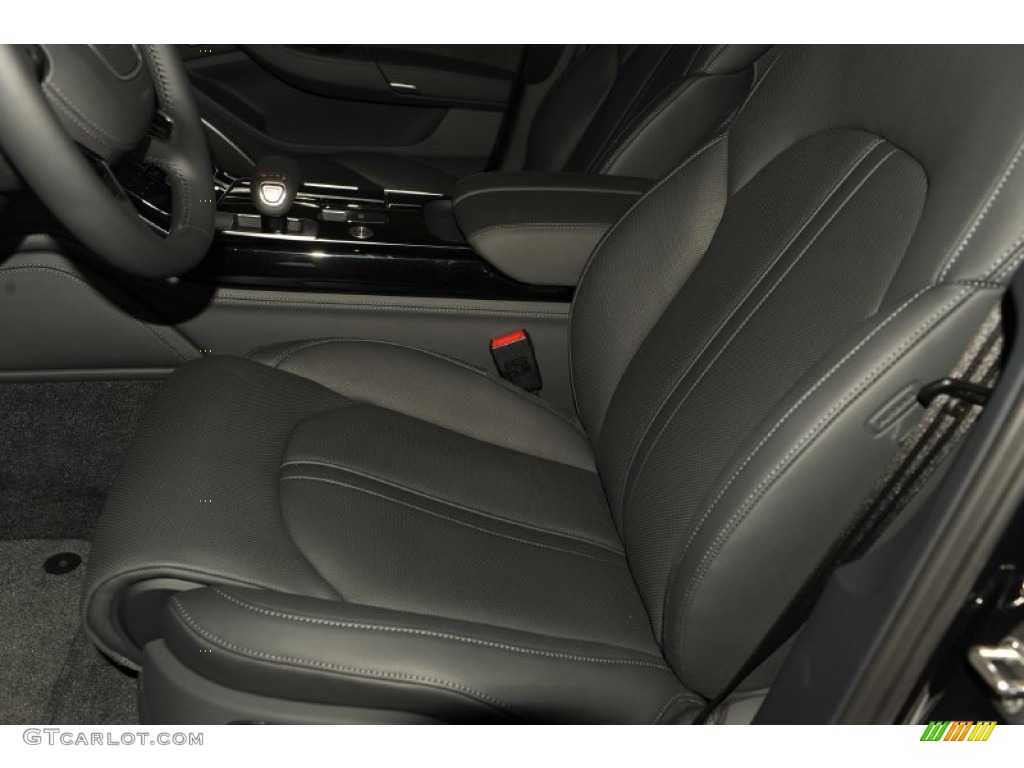Black Interior 2012 Audi A8 L W12 6.3 Photo #53679738