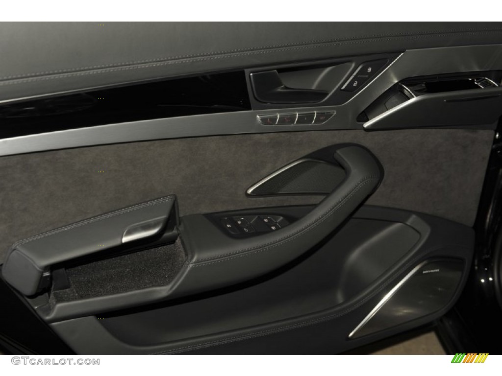2012 Audi A8 L W12 6.3 Black Door Panel Photo #53679876