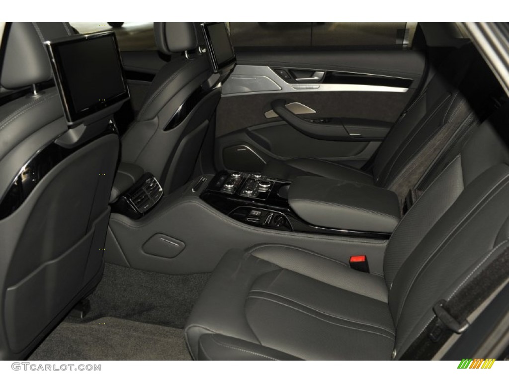 Black Interior 2012 Audi A8 L W12 6.3 Photo #53679891