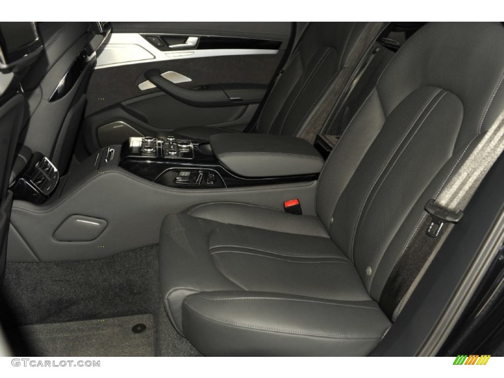 Black Interior 2012 Audi A8 L W12 6.3 Photo #53679897