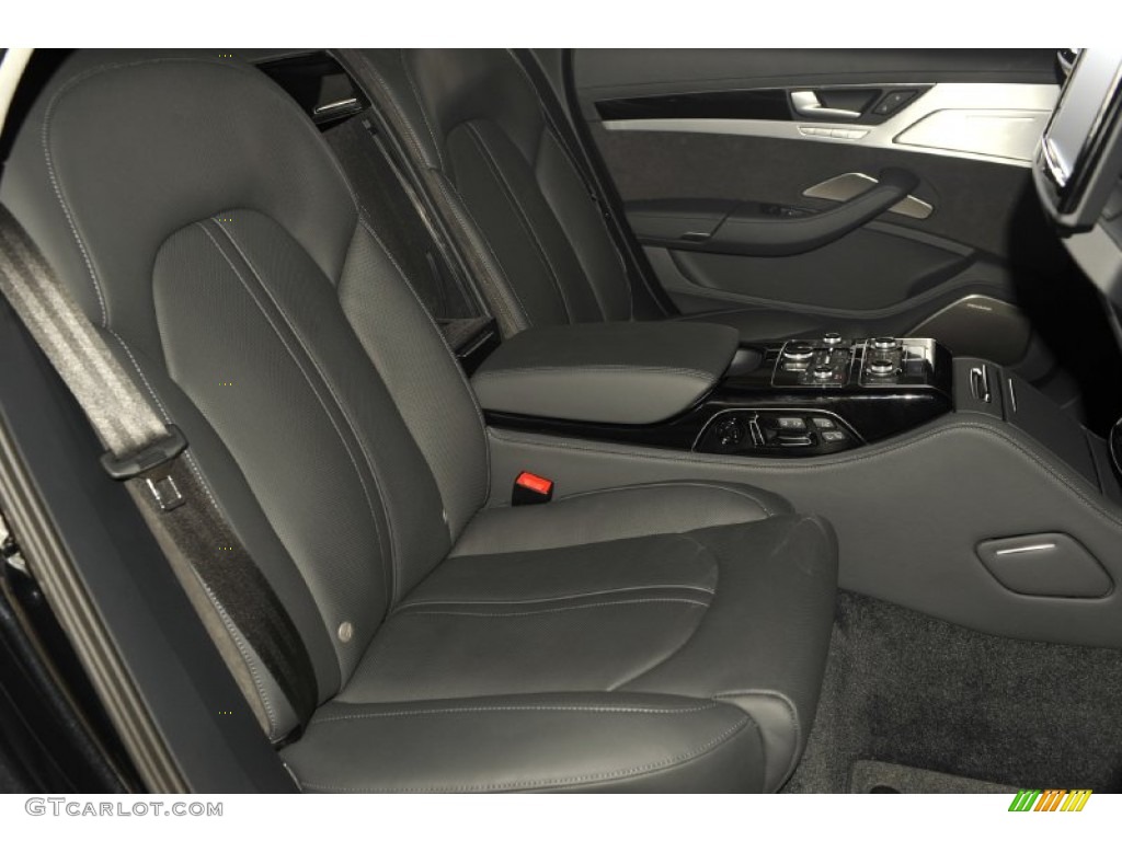 Black Interior 2012 Audi A8 L W12 6.3 Photo #53680002