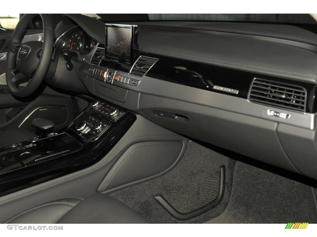 2012 Audi A8 L W12 6.3 Black Dashboard Photo #53680080