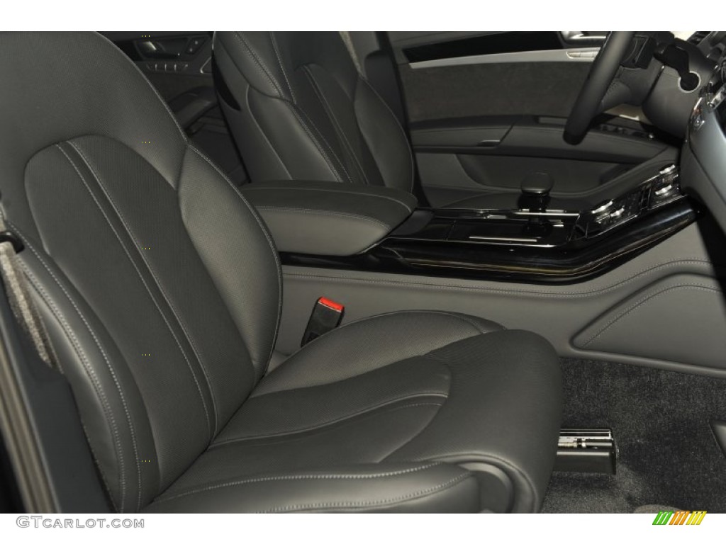 Black Interior 2012 Audi A8 L W12 6.3 Photo #53680089