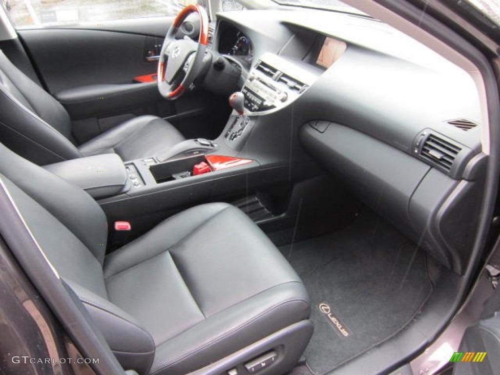 Black/Brown Walnut Interior 2010 Lexus RX 450h AWD Hybrid Photo #53680203