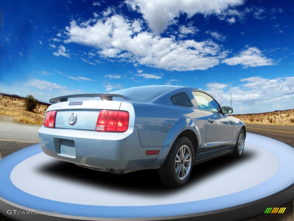 2005 Mustang V6 Premium Coupe - Windveil Blue Metallic / Dark Charcoal photo #4