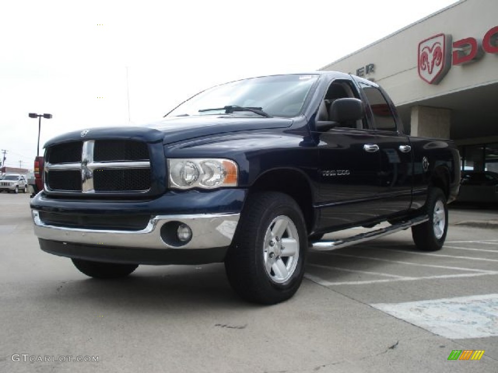 2003 Ram 1500 SLT Quad Cab 4x4 - Patriot Blue Pearl / Dark Slate Gray photo #7