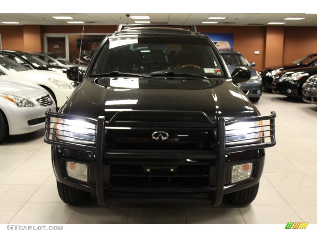 2001 QX4 4x4 - Black Obsidian / Graphite photo #2