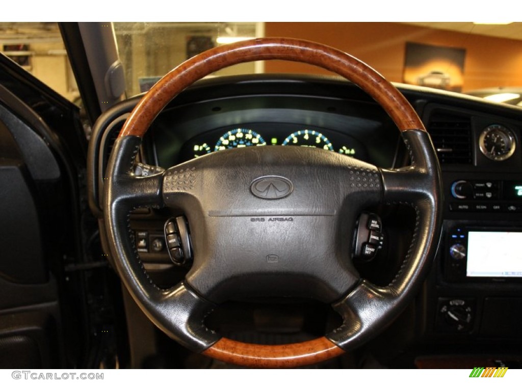 2001 QX4 4x4 - Black Obsidian / Graphite photo #10