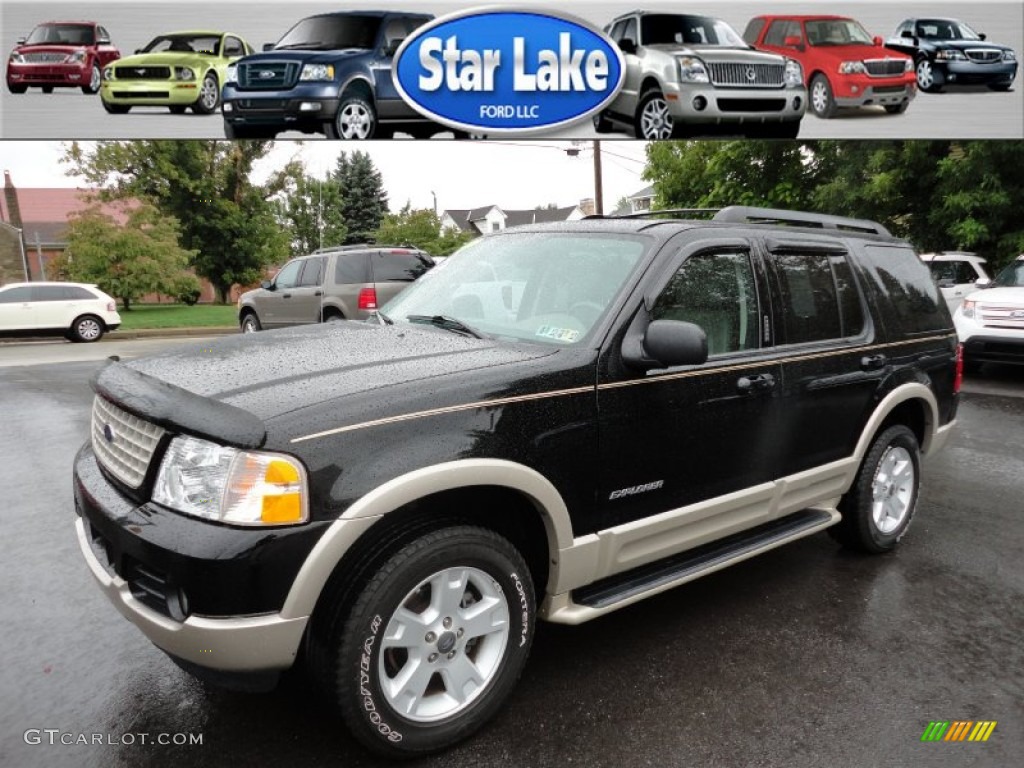 2005 Explorer Eddie Bauer 4x4 - Black / Medium Parchment photo #3