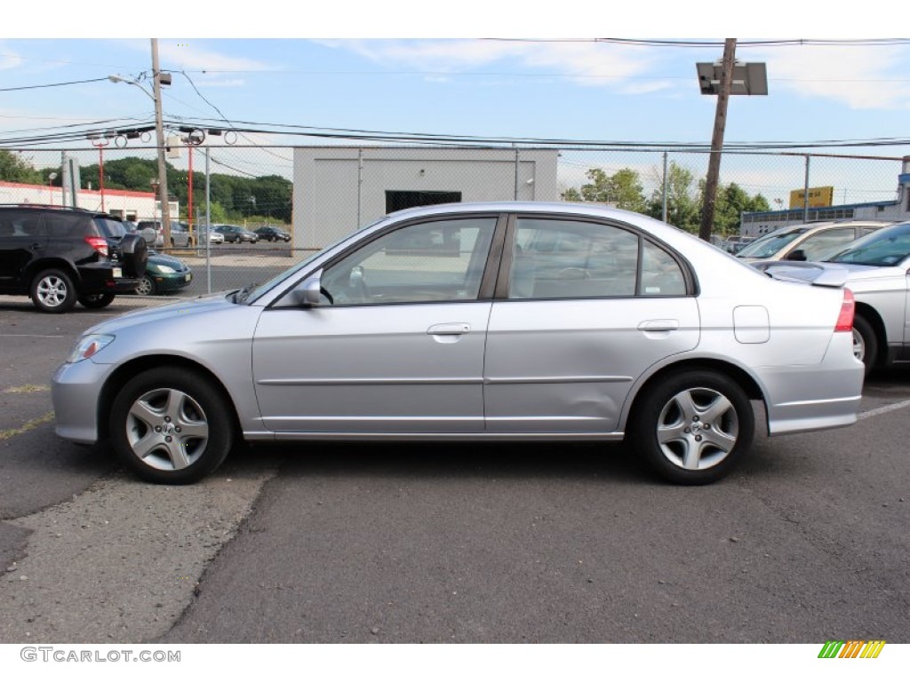2005 Civic EX Sedan - Satin Silver Metallic / Gray photo #3