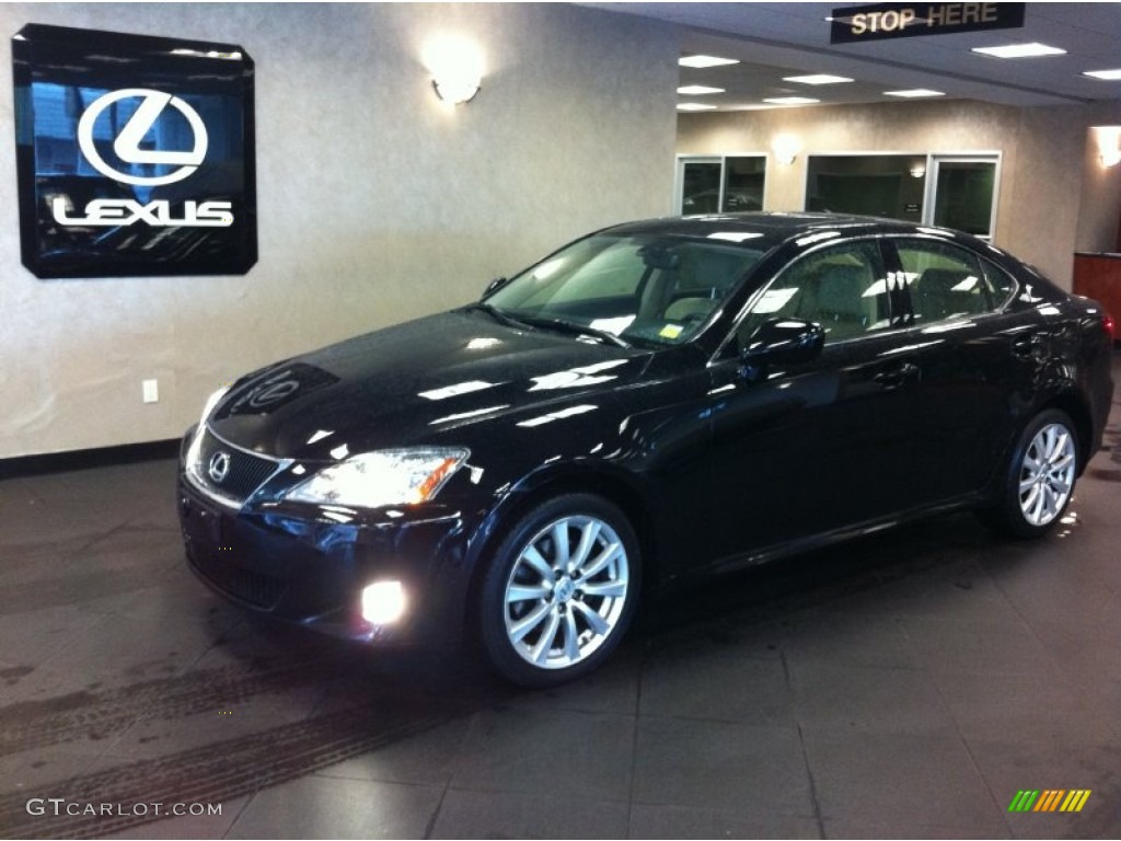 2008 IS 250 AWD - Obsidian Black / Sterling Gray photo #1