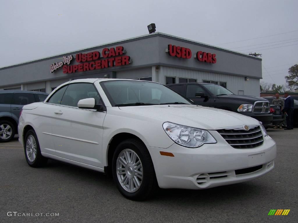 2008 Sebring Touring Hardtop Convertible - Stone White / Dark Slate Gray/Light Slate Gray photo #1