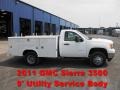 2011 Summit White GMC Sierra 3500HD Work Truck Regular Cab Utility  photo #1
