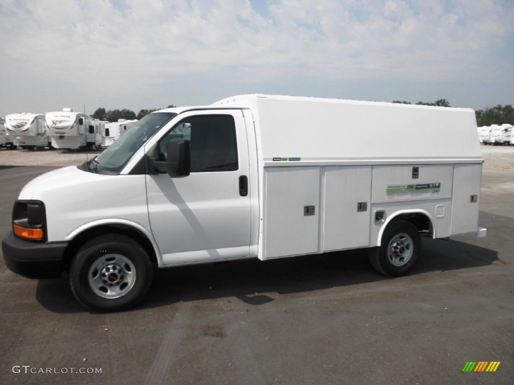 Summit White 2011 GMC Savana Cutaway 3500 Commercial Utility Truck Exterior Photo #53696409