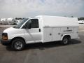  2011 Savana Cutaway 3500 Commercial Utility Truck Summit White