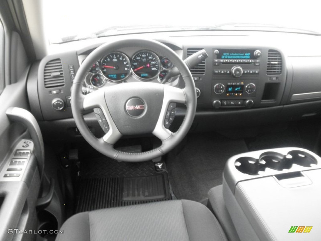 2011 Sierra 1500 SLE Crew Cab 4x4 - Onyx Black / Ebony photo #13