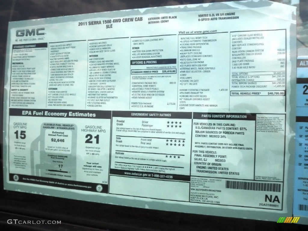 2011 Sierra 1500 SLE Crew Cab 4x4 - Onyx Black / Ebony photo #23