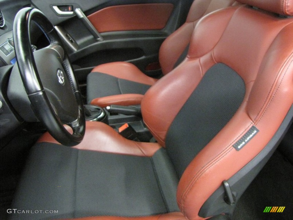 2008 Tiburon SE - Black Pearl / GT Limited Red Leather photo #12