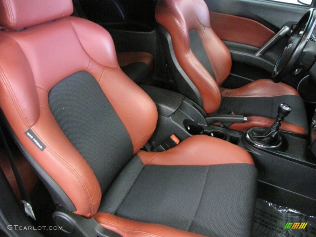 2008 Tiburon SE - Black Pearl / GT Limited Red Leather photo #14