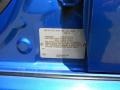 Info Tag of 2004 Impreza WRX Sedan