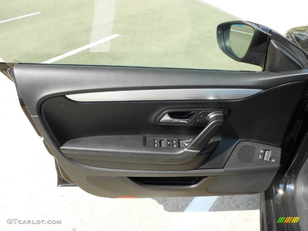 2010 Volkswagen CC Luxury Black Door Panel Photo #53700047