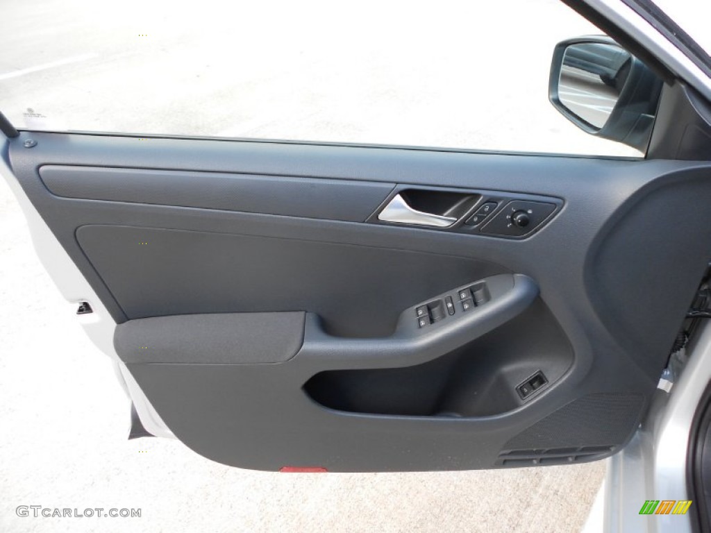 2012 Volkswagen Jetta S Sedan Titan Black Door Panel Photo #53700372
