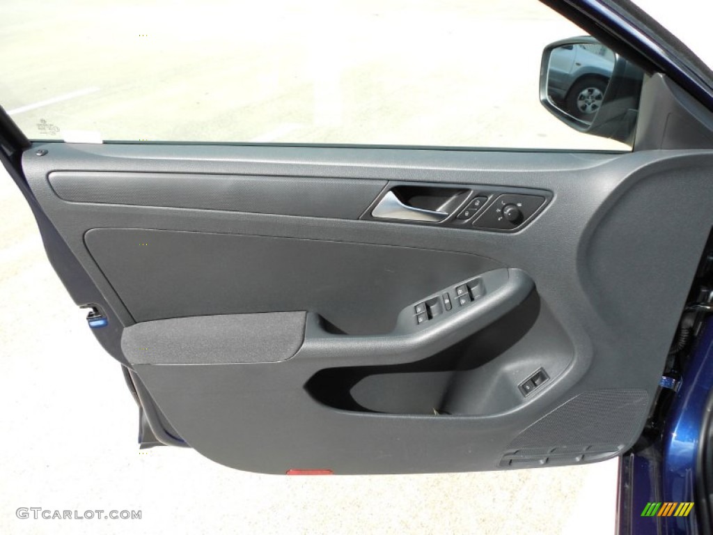 2012 Volkswagen Jetta S Sedan Titan Black Door Panel Photo #53700636