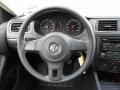 Titan Black 2012 Volkswagen Jetta S Sedan Steering Wheel