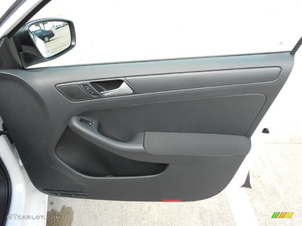 2012 Volkswagen Jetta S Sedan Titan Black Door Panel Photo #53700786