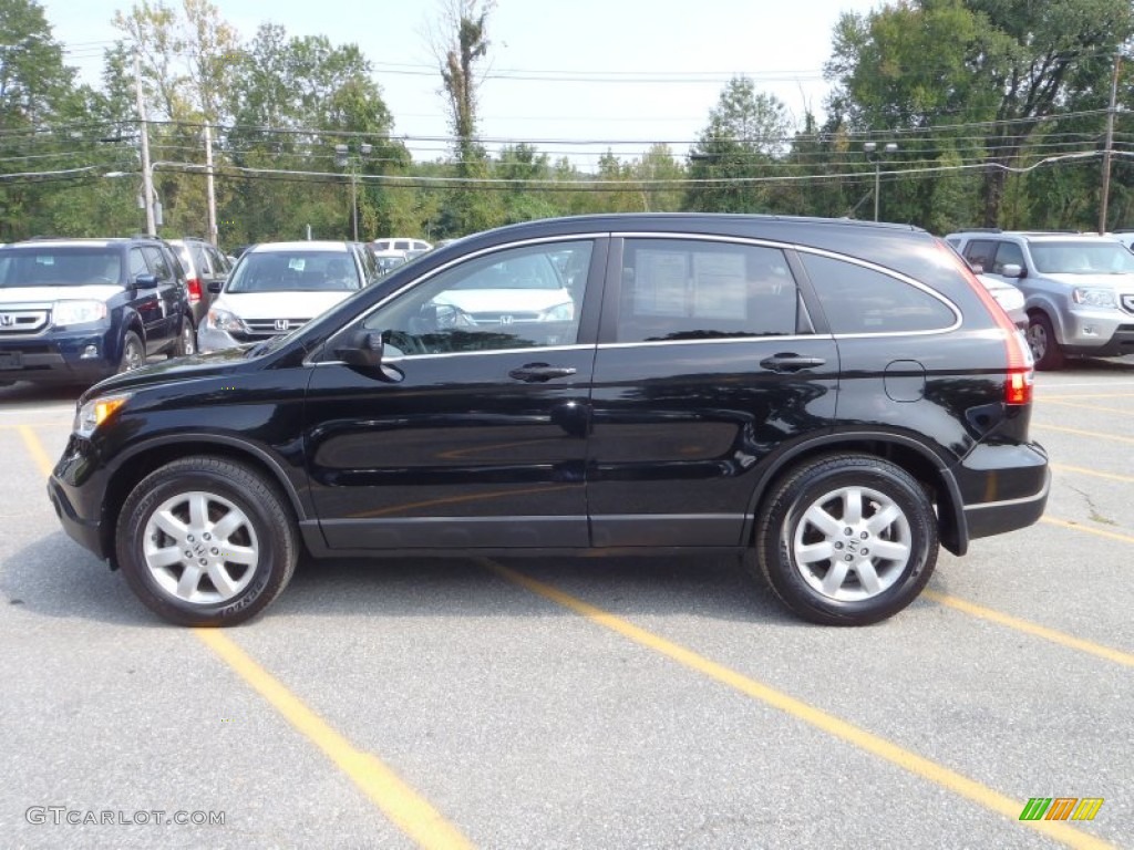 2009 CR-V EX 4WD - Crystal Black Pearl / Ivory photo #23