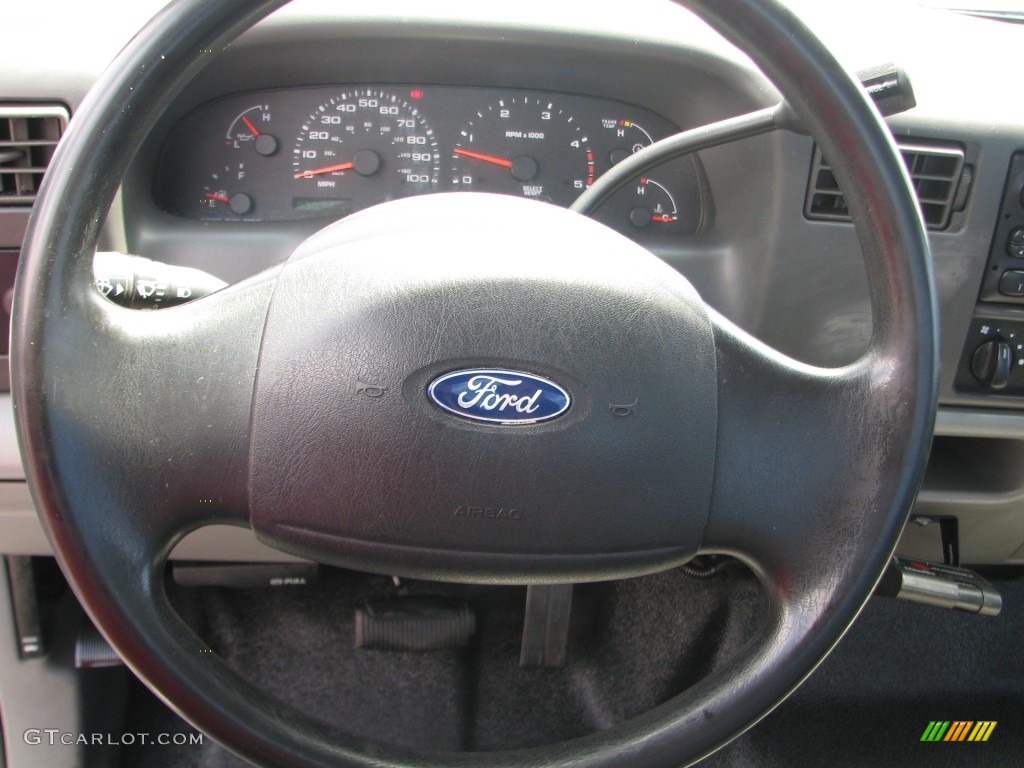 2003 Ford F350 Super Duty XL Regular Cab Medium Flint Steering Wheel Photo #53703171