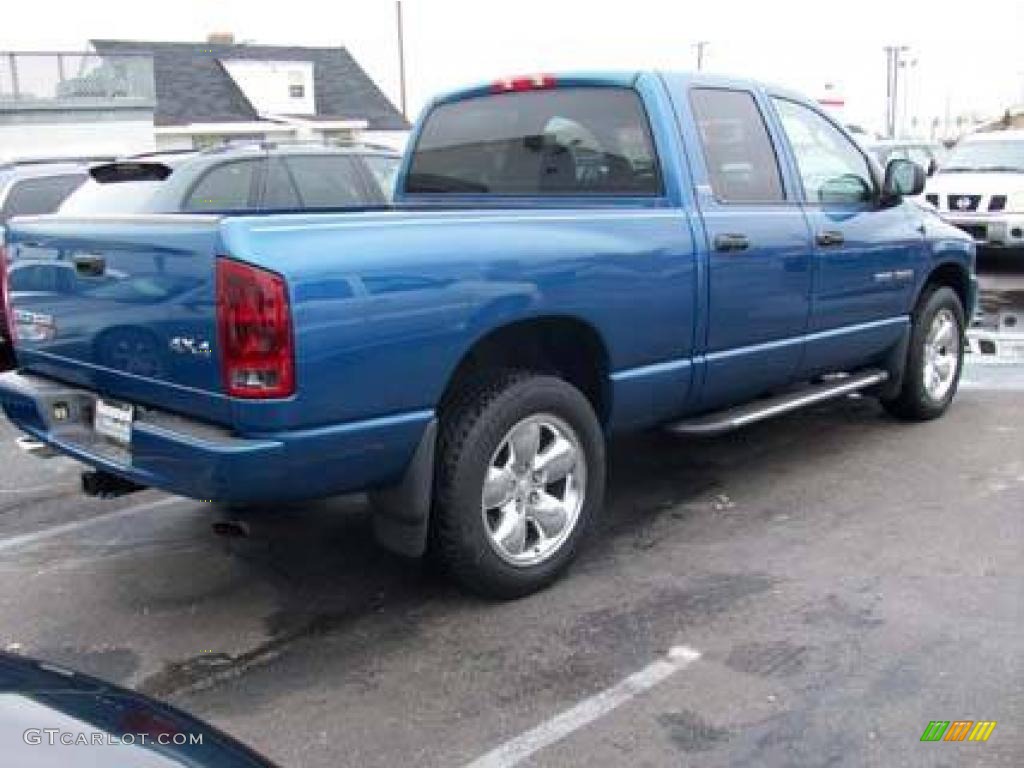 2002 Ram 1500 Sport Quad Cab 4x4 - Atlantic Blue Pearl / Taupe photo #8