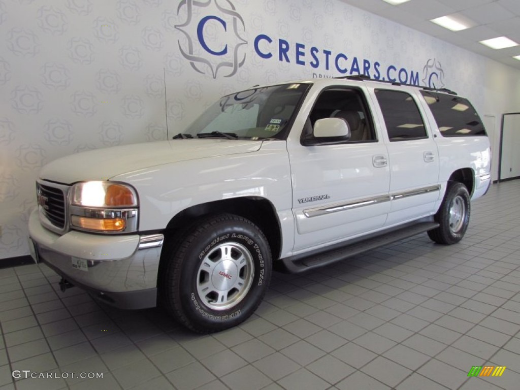 2001 Yukon XL SLT 4x4 - Summit White / Neutral Tan/Shale photo #7