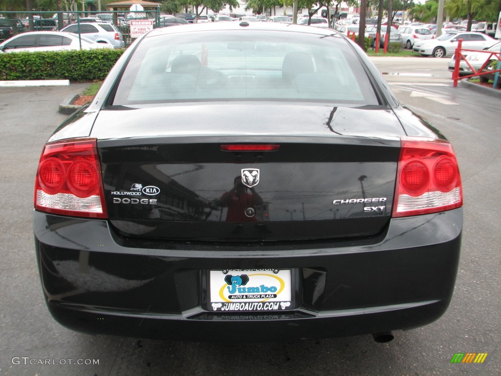 2010 Charger SXT - Brilliant Black Crystal Pearl / Dark Slate Gray photo #8