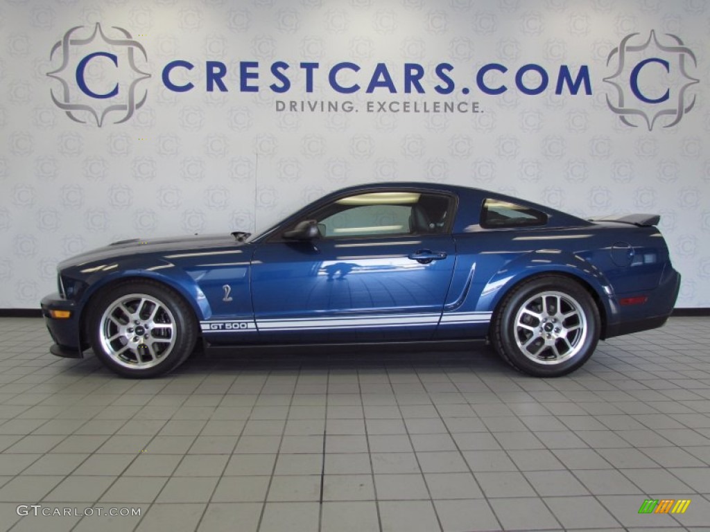 2009 Mustang Shelby GT500 Coupe - Vista Blue Metallic / Black/Black photo #1