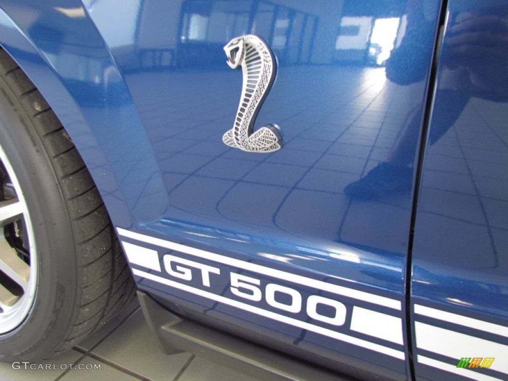 2009 Mustang Shelby GT500 Coupe - Vista Blue Metallic / Black/Black photo #9