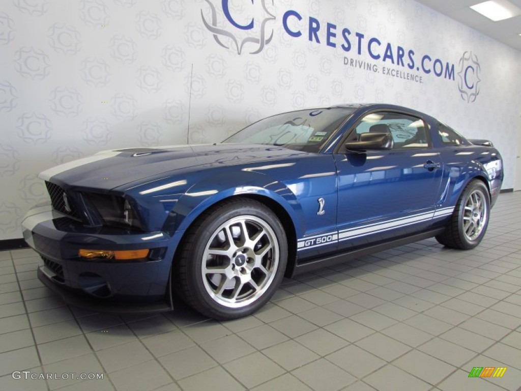 2009 Mustang Shelby GT500 Coupe - Vista Blue Metallic / Black/Black photo #10